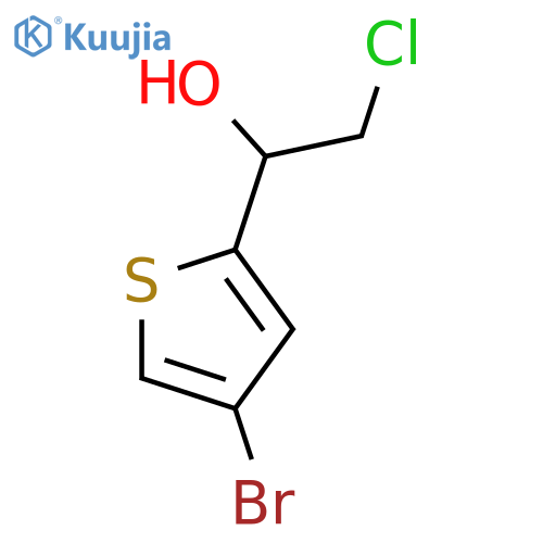 1-(4-bromothiophen-2-yl)-2-chloroethan-1-ol structure