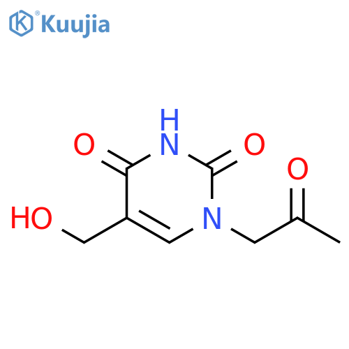 2,4(1H,3H)-Pyrimidinedione, 5-(hydroxymethyl)-1-(2-oxopropyl)- structure
