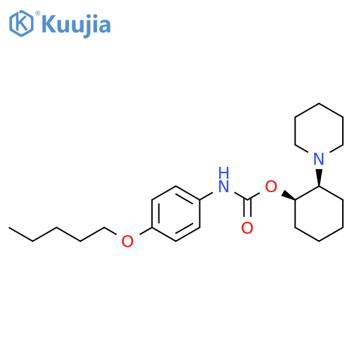 Carbamic acid, [4-(pentyloxy)phenyl]-, 2-(1-piperidinyl)cyclohexyl ester,cis- structure