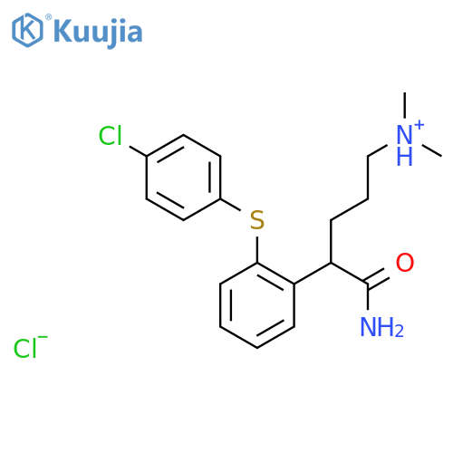 5-amino-4-{2-[(4-chlorophenyl)sulfanyl]phenyl}-N,N-dimethyl-5-oxopentan-1-aminium chloride structure