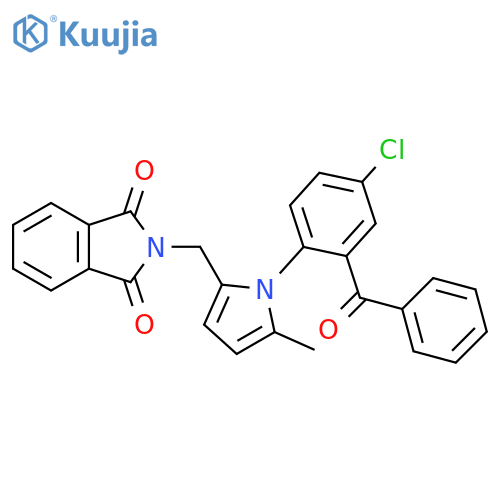 1H-Isoindole-1,3(2H)-dione, 2-[[1-(2-benzoyl-4-chlorophenyl)-5-methyl-1H-pyrrol-2-yl]methyl]- structure