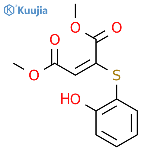 2-Butenedioic acid, 2-[(2-hydroxyphenyl)thio]-, dimethyl ester structure