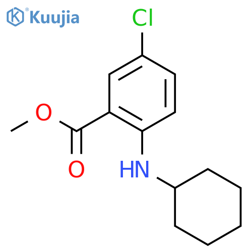 Benzoic acid, 5-chloro-2-(cyclohexylamino)-, methyl ester structure