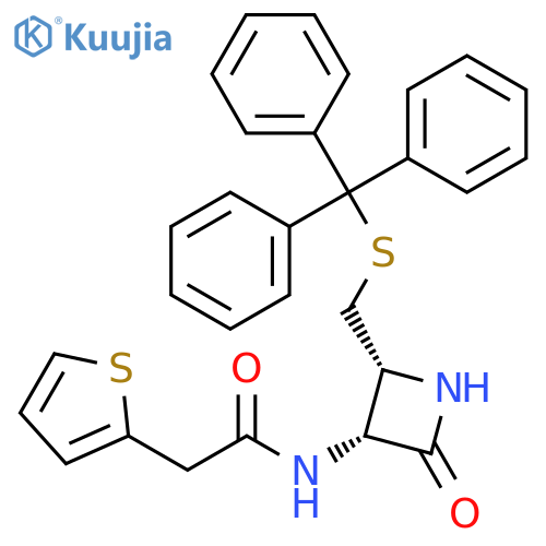 2-Thiopheneacetamide,N-[2-oxo-4-[[(triphenylmethyl)thio]methyl]-3-azetidinyl]-, cis- structure