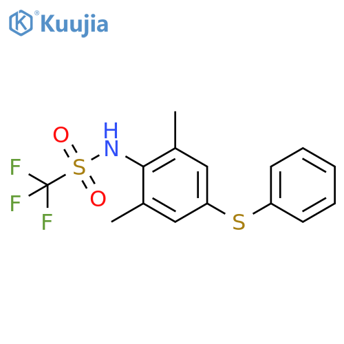 Methanesulfonamide,N-[2,6-dimethyl-4-(phenylthio)phenyl]-1,1,1-trifluoro- structure