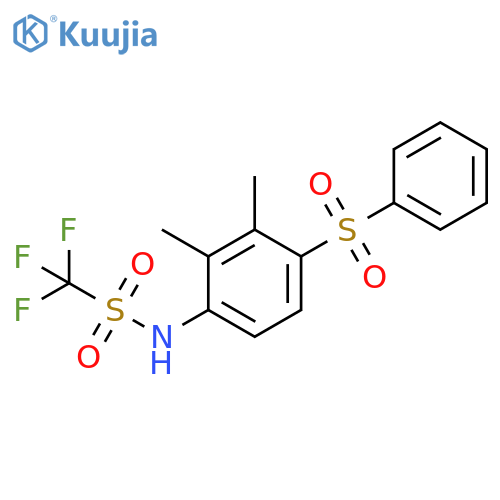 Methanesulfonamide,N-[2,3-dimethyl-4-(phenylsulfonyl)phenyl]-1,1,1-trifluoro- structure