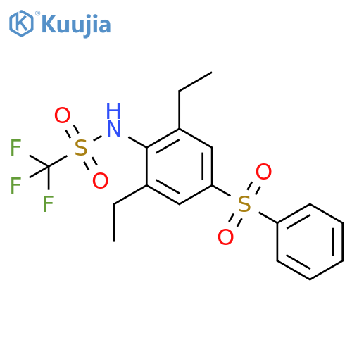Methanesulfonamide,N-[2,6-diethyl-4-(phenylsulfonyl)phenyl]-1,1,1-trifluoro- structure