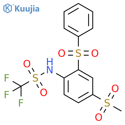 Methanesulfonamide,1,1,1-trifluoro-N-[4-(methylsulfonyl)-2-(phenylsulfonyl)phenyl]- structure