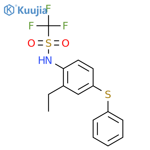 Methanesulfonamide, N-[2-ethyl-4-(phenylthio)phenyl]-1,1,1-trifluoro- structure