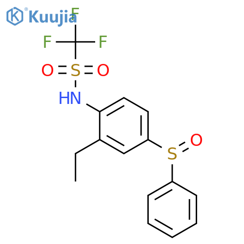 Methanesulfonamide, N-[2-ethyl-4-(phenylsulfinyl)phenyl]-1,1,1-trifluoro- structure