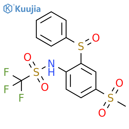 Methanesulfonamide,1,1,1-trifluoro-N-[4-(methylsulfonyl)-2-(phenylsulfinyl)phenyl]- structure
