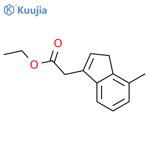 1H-Indene-3-acetic acid, 7-methyl-, ethyl ester structure