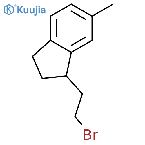 1H-Indene, 1-(2-bromoethyl)-2,3-dihydro-6-methyl- structure