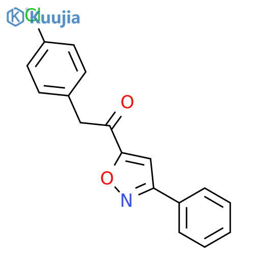 Ethanone, 2-(4-chlorophenyl)-1-(3-phenyl-5-isoxazolyl)- structure