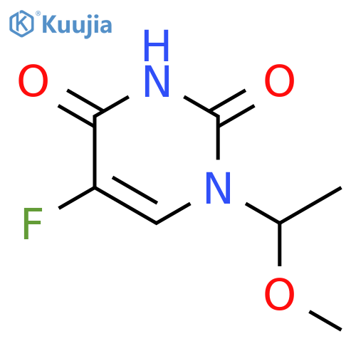 2,4(1H,3H)-Pyrimidinedione, 5-fluoro-1-(1-methoxyethyl)- structure