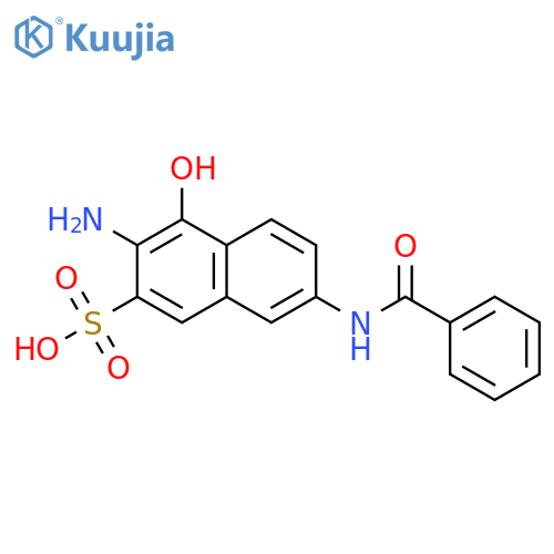 3-amino-7-benzamido-4-hydroxynaphthalene-2-sulfonic Acid structure
