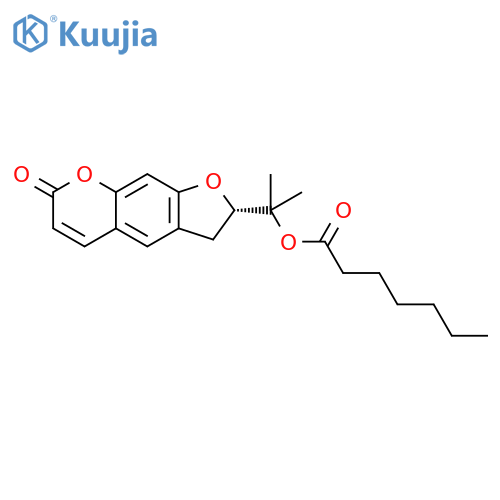 Heptanoic acid, 1-(2,3-dihydro-7-oxo-7H-furo[3,2-g][1]benzopyran-2-yl)-1-methylethyl ester, (S)- (9CI) structure