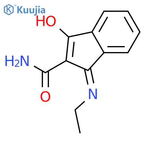 1H-Indene-2-carboxamide, 1-(ethylimino)-3-hydroxy- structure