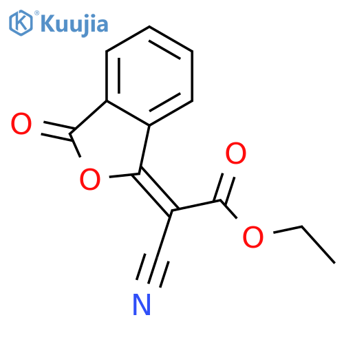 Acetic acid, cyano(3-oxo-1(3H)-isobenzofuranylidene)-, ethyl ester structure