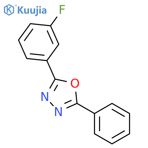 2-(3-fluorophenyl)-5-phenyl-1,3,4-oxadiazole structure
