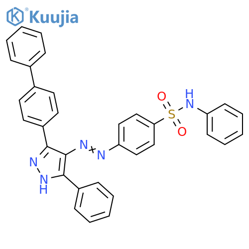 Benzenesulfonamide,4-[(3-[1,1'-biphenyl]-4-yl-5-phenyl-1H-pyrazol-4-yl)azo]-N-phenyl- structure