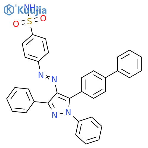 Benzenesulfonamide,4-[(5-[1,1'-biphenyl]-4-yl-1,3-diphenyl-1H-pyrazol-4-yl)azo]- structure