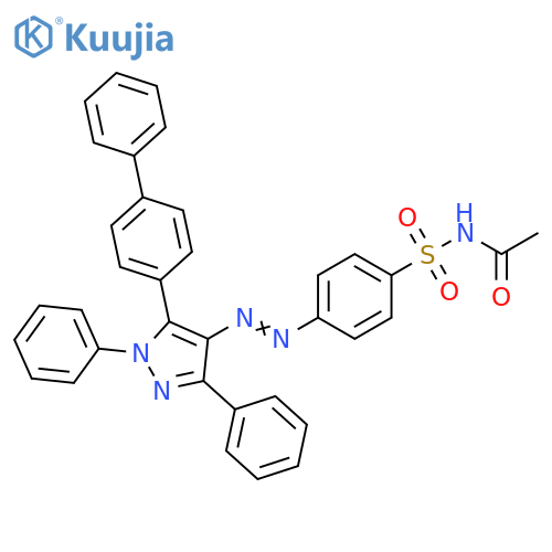 Acetamide,N-[[4-[(5-[1,1'-biphenyl]-4-yl-1,3-diphenyl-1H-pyrazol-4-yl)azo]phenyl]sulfonyl]- structure