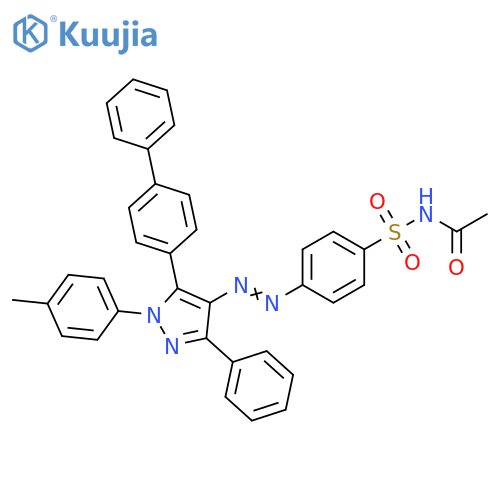 Acetamide,N-[[4-[[5-[1,1'-biphenyl]-4-yl-1-(4-methylphenyl)-3-phenyl-1H-pyrazol-4-yl]azo]phenyl]sulfonyl]- structure