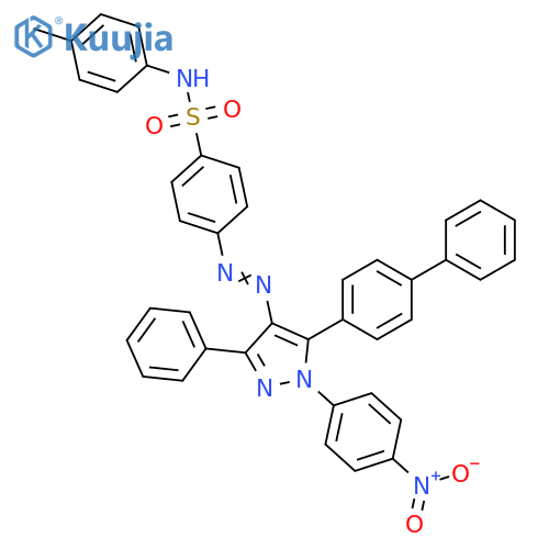 Benzenesulfonamide,4-[[5-[1,1'-biphenyl]-4-yl-1-(4-nitrophenyl)-3-phenyl-1H-pyrazol-4-yl]azo]-N-(4-methylphenyl)- structure