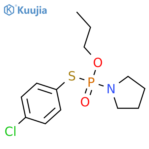 Phosphonothioic acid, 1-pyrrolidinyl-, S-(4-chlorophenyl) O-propyl ester structure