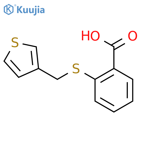 2-(Thiophen-3-ylmethyl)sulfanylbenzoic Acid structure