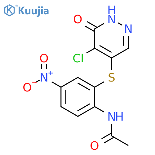 Acetamide,N-[2-[(5-chloro-1,6-dihydro-6-oxo-4-pyridazinyl)thio]-4-nitrophenyl]- structure
