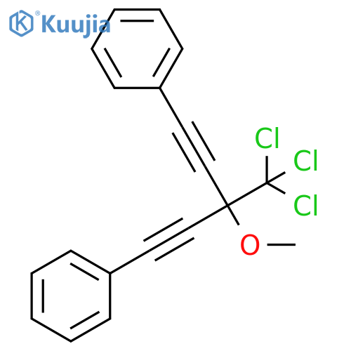 Benzene,1,1'-[3-methoxy-3-(trichloromethyl)-1,4-pentadiyne-1,5-diyl]bis- structure