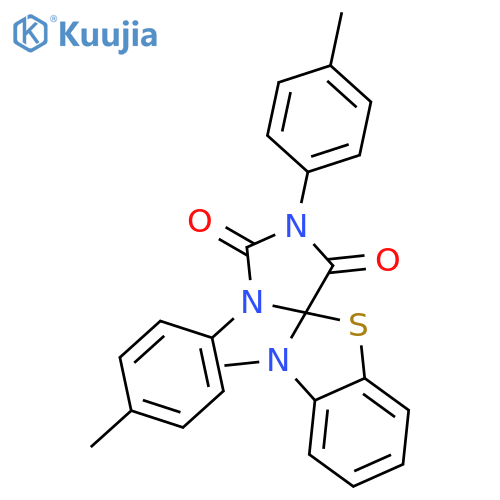 Spiro(benzothiazole-2(3H),4-imidazolidine)-2,5-dione, 3-methyl-1,3-bis(4-methylphenyl)- structure
