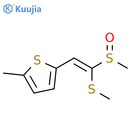Thiophene, 2-methyl-5-[2-(methylsulfinyl)-2-(methylthio)ethenyl]-, (E)- structure