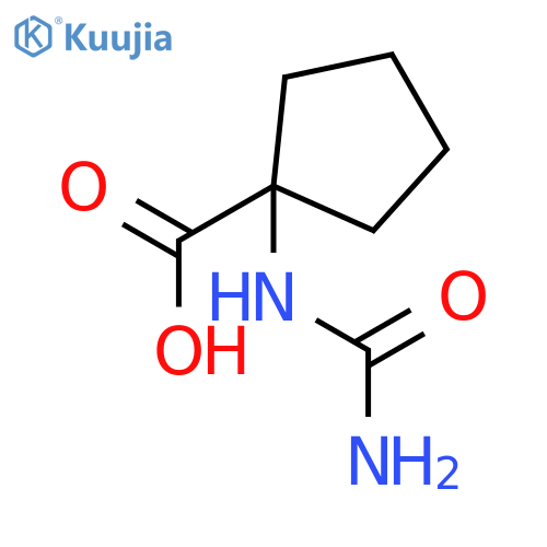 Cyclopentanecarboxylicacid, 1-[(aminocarbonyl)amino]- structure