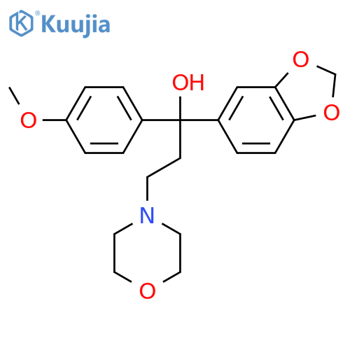 4-Morpholinepropanol,a-1,3-benzodioxol-5-yl-a-(4-methoxyphenyl)- structure