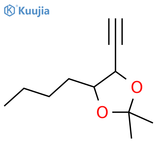 1,3-Dioxolane, 4-butyl-5-ethynyl-2,2-dimethyl-, cis- structure