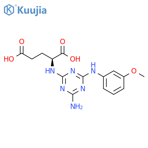 L-Glutamic acid,N-[4-amino-6-[(3-methoxyphenyl)amino]-1,3,5-triazin-2-yl]- structure