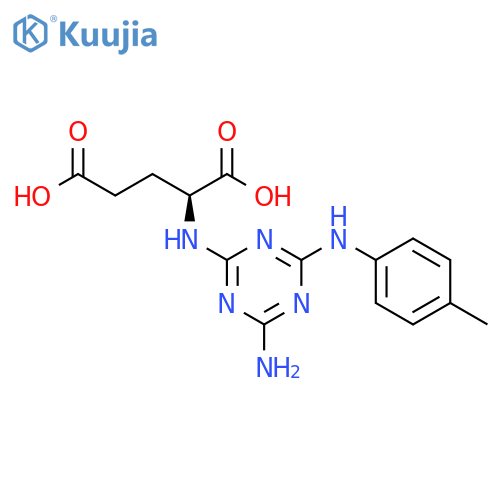L-Glutamic acid,N-[4-amino-6-[(4-methylphenyl)amino]-1,3,5-triazin-2-yl]- structure