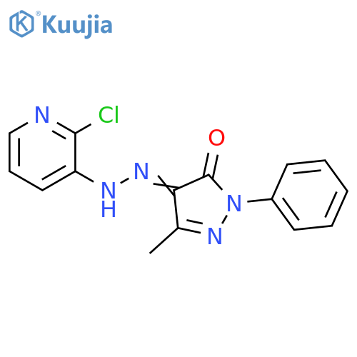 1H-Pyrazole-4,5-dione, 3-methyl-1-phenyl-, 4-[2-(2-chloro-3-pyridinyl)hydrazone] structure