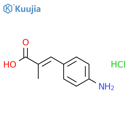 2-Propenoic acid,3-(4-aminophenyl)-2-methyl-, hydrochloride (1:1) structure