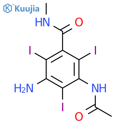 Benzamide, 3-(acetylamino)-5-amino-2,4,6-triiodo-N-methyl- structure