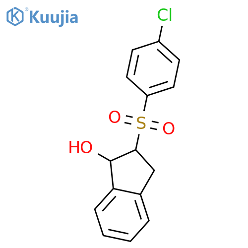 1H-Inden-1-ol, 2-[(4-chlorophenyl)sulfonyl]-2,3-dihydro-, cis- structure