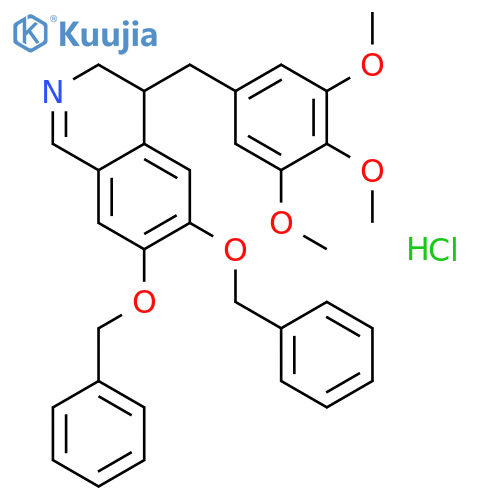 Isoquinoline,3,4-dihydro-6,7-bis(phenylmethoxy)-4-[(3,4,5-trimethoxyphenyl)methyl]-,hydrochloride structure