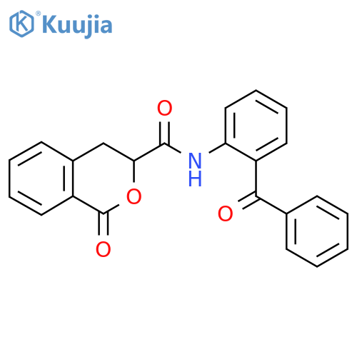 N-(2-benzoylphenyl)-1-oxo-3,4-dihydro-1H-2-benzopyran-3-carboxamide structure