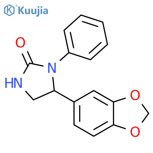 2-Imidazolidinone, 5-(1,3-benzodioxol-5-yl)-1-phenyl- structure