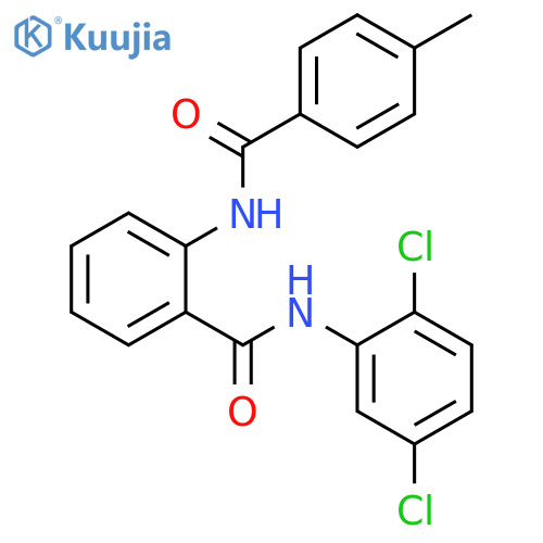 N-(2,5-dichlorophenyl)-2-[(4-methylbenzoyl)amino]benzamide structure