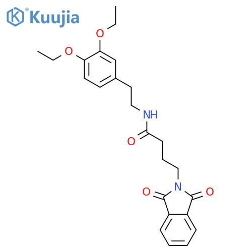 <br>N-[2-(3,4-Diethoxy-phenyl)-ethyl]-4-(1,3-dioxo-1,3-dihydro-isoindol-2-yl)-b utyramide structure