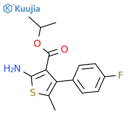 Isopropyl 2-amino-4-(4-fluorophenyl)-5-methylthiophene-3-carboxylate structure